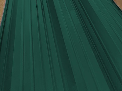 Окрашенный профнастил С21-1000, 0,45 мм, зеленый мох