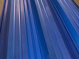 Окрашенный профнастил НС44-1000, 0,45 мм, синий